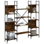 vidaXL Bücherregal Räuchereiche 155,5x24x166,5 cm Holzwerkstoff