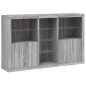vidaXL Sideboard mit LED-Leuchten Grau Sonoma 162x37x100 cm vidaXL Sideboard mit LED-Leuchten Grau Sonoma 162x37x100 cm