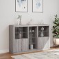 vidaXL Sideboard mit LED-Leuchten Grau Sonoma 162x37x100 cm vidaXL Sideboard mit LED-Leuchten Grau Sonoma 162x37x100 cm