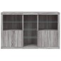 vidaXL Sideboard mit LED-Leuchten Grau Sonoma 162x37x100 cm vidaXL Sideboard mit LED-Leuchten Grau Sonoma 162x37x100 cm