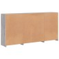 vidaXL Sideboard mit LED-Leuchten Grau Sonoma 202x37x100 cm vidaXL Sideboard mit LED-Leuchten Grau Sonoma 202x37x100 cm