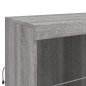 vidaXL Sideboard mit LED-Leuchten Grau Sonoma 202x37x100 cm vidaXL Sideboard mit LED-Leuchten Grau Sonoma 202x37x100 cm