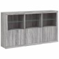 vidaXL Sideboard mit LED-Leuchten Grau Sonoma 181,5x37x100 cm vidaXL Sideboard mit LED-Leuchten Grau Sonoma 181,5x37x100 cm