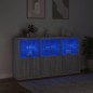 vidaXL Sideboard mit LED-Leuchten Grau Sonoma 181,5x37x100 cm vidaXL Sideboard mit LED-Leuchten Grau Sonoma 181,5x37x100 cm