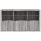 vidaXL Sideboard mit LED-Leuchten Grau Sonoma 181,5x37x100 cm vidaXL Sideboard mit LED-Leuchten Grau Sonoma 181,5x37x100 cm
