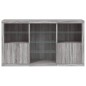 vidaXL Sideboard mit LED-Leuchten Grau Sonoma 181,5x37x100 cm vidaXL Sideboard mit LED-Leuchten Grau Sonoma 181,5x37x100 cm