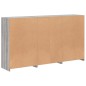 vidaXL Sideboard mit LED-Leuchten Grau Sonoma 181,5x37x100 cm vidaXL Sideboard mit LED-Leuchten Grau Sonoma 181,5x37x100 cm