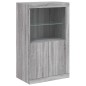 vidaXL Sideboard mit LED-Leuchten Grau Sonoma 181,5x37x100 cm vidaXL Sideboard mit LED-Leuchten Grau Sonoma 181,5x37x100 cm