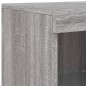 vidaXL Sideboard mit LED-Leuchten Grau Sonoma 181,5x37x100 cm vidaXL Sideboard mit LED-Leuchten Grau Sonoma 181,5x37x100 cm
