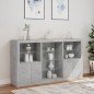 vidaXL Sideboard mit LED-Leuchten Betongrau 181,5x37x100 cm vidaXL Sideboard mit LED-Leuchten Betongrau 181,5x37x100 cm