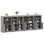vidaXL Sideboard mit LED-Leuchten Grau Sonoma 283x37x100 cm vidaXL Sideboard mit LED-Leuchten Grau Sonoma 283x37x100 cm