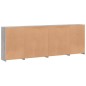 vidaXL Sideboard mit LED-Leuchten Grau Sonoma 283x37x100 cm vidaXL Sideboard mit LED-Leuchten Grau Sonoma 283x37x100 cm