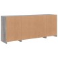 vidaXL Sideboard mit LED-Leuchten Grau Sonoma 163x37x67 cm vidaXL Sideboard mit LED-Leuchten Grau Sonoma 163x37x67 cm