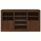 vidaXL Sideboard mit LED-Leuchten Braun Eichen-Optik 123x37x67 cm vidaXL Sideboard mit LED-Leuchten Braun Eichen-Optik 123x37x67 cm