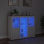 vidaXL Sideboards mit LED-Leuchten 3 Stk. Weiß Holzwerkstoff vidaXL Sideboards mit LED-Leuchten 3 Stk. Weiß Holzwerkstoff