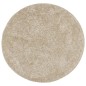vidaXL Teppich ISTAN Hochflor Glänzend Beige Ø 80 cm vidaXL Teppich ISTAN Hochflor Glänzend Beige Ø 80 cm