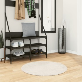 vidaXL Teppich ISTAN Hochflor Glänzend Creme Ø 80 cm