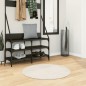 vidaXL Teppich ISTAN Hochflor Glänzend Creme Ø 80 cm vidaXL Teppich ISTAN Hochflor Glänzend Creme Ø 80 cm