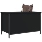 vidaXL Sitzbank mit Stauraum Schwarz 80x42,5x50 cm Holzwerkstoff vidaXL Sitzbank mit Stauraum Schwarz 80x42,5x50 cm Holzwerkstoff