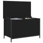 vidaXL Sitzbank mit Stauraum Schwarz 80x42,5x50 cm Holzwerkstoff vidaXL Sitzbank mit Stauraum Schwarz 80x42,5x50 cm Holzwerkstoff
