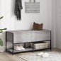 vidaXL Sitzbank mit Stauraum Grau Sonoma 100x42,5x47 cm Holzwerkstoff vidaXL Sitzbank mit Stauraum Grau Sonoma 100x42,5x47 cm Holzwerkstoff