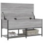 vidaXL Sitzbank mit Stauraum Grau Sonoma 100x42,5x47 cm Holzwerkstoff vidaXL Sitzbank mit Stauraum Grau Sonoma 100x42,5x47 cm Holzwerkstoff