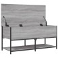 vidaXL Sitzbank mit Stauraum Grau Sonoma 100x42,5x47 cm Holzwerkstoff vidaXL Sitzbank mit Stauraum Grau Sonoma 100x42,5x47 cm Holzwerkstoff