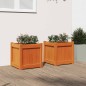 vidaXL Pflanzkübel 2 Stk. Wachsbraun Massivholz Kiefer vidaXL Pflanzkübel 2 Stk. Wachsbraun Massivholz Kiefer