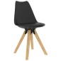 vidaXL Esszimmerstühle 4 Stk. Schwarz PP und Massivholz Buche vidaXL Esszimmerstühle 4 Stk. Schwarz PP und Massivholz Buche
