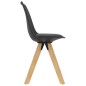 vidaXL Esszimmerstühle 4 Stk. Schwarz PP und Massivholz Buche vidaXL Esszimmerstühle 4 Stk. Schwarz PP und Massivholz Buche