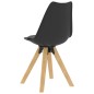 vidaXL Esszimmerstühle 4 Stk. Schwarz PP und Massivholz Buche vidaXL Esszimmerstühle 4 Stk. Schwarz PP und Massivholz Buche