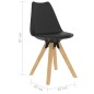 vidaXL Esszimmerstühle 4 Stk. Schwarz PP und Massivholz Buche vidaXL Esszimmerstühle 4 Stk. Schwarz PP und Massivholz Buche