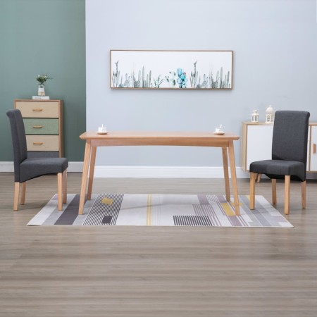 vidaXL Esszimmerstühle 2 Stk. Grau Stoff