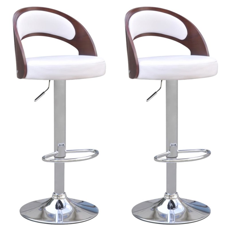 vidaXL Barhocker 2 Stk. mit Bugholz Kunstleder vidaXL Barhocker 2 Stk. mit Bugholz Kunstleder