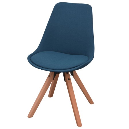 vidaXL Esszimmerstühle 4 Stk. Blau Stoff