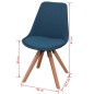 vidaXL Esszimmerstühle 4 Stk. Blau Stoff vidaXL Esszimmerstühle 4 Stk. Blau Stoff