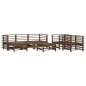 vidaXL 7-tlg. Garten-Lounge-Set Honigbraun Massivholz Kiefer vidaXL 7-tlg. Garten-Lounge-Set Honigbraun Massivholz Kiefer