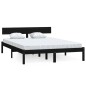 vidaXL Massivholzbett Schwarz Kiefer 140x190 cm vidaXL Massivholzbett Schwarz Kiefer 140x190 cm