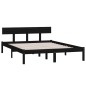 vidaXL Massivholzbett Schwarz Kiefer 140x190 cm vidaXL Massivholzbett Schwarz Kiefer 140x190 cm