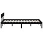 vidaXL Massivholzbett Schwarz Kiefer 140x190 cm vidaXL Massivholzbett Schwarz Kiefer 140x190 cm