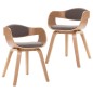 vidaXL Esszimmerstühle 2 Stk. Bugholz und Taupe Stoff vidaXL Esszimmerstühle 2 Stk. Bugholz und Taupe Stoff