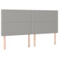 vidaXL Boxspringbett mit Matratze & LED Hellgrau 180x200 cm Stoff vidaXL Boxspringbett mit Matratze & LED Hellgrau 180x200 cm Stoff