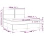 vidaXL Boxspringbett mit Matratze & LED Hellgrau 180x200 cm Stoff vidaXL Boxspringbett mit Matratze & LED Hellgrau 180x200 cm Stoff