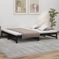 vidaXL Tagesbett Ausziehbar Schwarz 2x(75x190) cm Massivholz Kiefer vidaXL Tagesbett Ausziehbar Schwarz 2x(75x190) cm Massivholz Kiefer