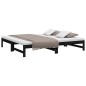 vidaXL Tagesbett Ausziehbar Schwarz 2x(75x190) cm Massivholz Kiefer vidaXL Tagesbett Ausziehbar Schwarz 2x(75x190) cm Massivholz Kiefer