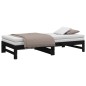 vidaXL Tagesbett Ausziehbar Schwarz 2x(75x190) cm Massivholz Kiefer vidaXL Tagesbett Ausziehbar Schwarz 2x(75x190) cm Massivholz Kiefer