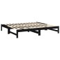 vidaXL Tagesbett Ausziehbar Schwarz 2x(75x190) cm Massivholz Kiefer vidaXL Tagesbett Ausziehbar Schwarz 2x(75x190) cm Massivholz Kiefer