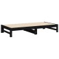 vidaXL Tagesbett Ausziehbar Schwarz 2x(75x190) cm Massivholz Kiefer vidaXL Tagesbett Ausziehbar Schwarz 2x(75x190) cm Massivholz Kiefer