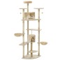 vidaXL Katzen-Kratzbaum Sisal 203 cm Beige und Weiß vidaXL Katzen-Kratzbaum Sisal 203 cm Beige und Weiß