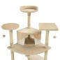 vidaXL Katzen-Kratzbaum Sisal 203 cm Beige und Weiß vidaXL Katzen-Kratzbaum Sisal 203 cm Beige und Weiß